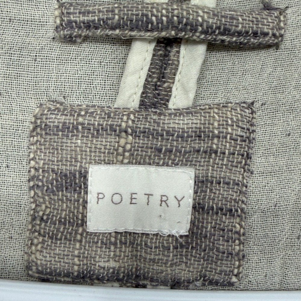 Poetry Womens‎ Linen Blend Textured Blazer Jacket Grey Brown US 8 UK 12 - Picture 6 of 8